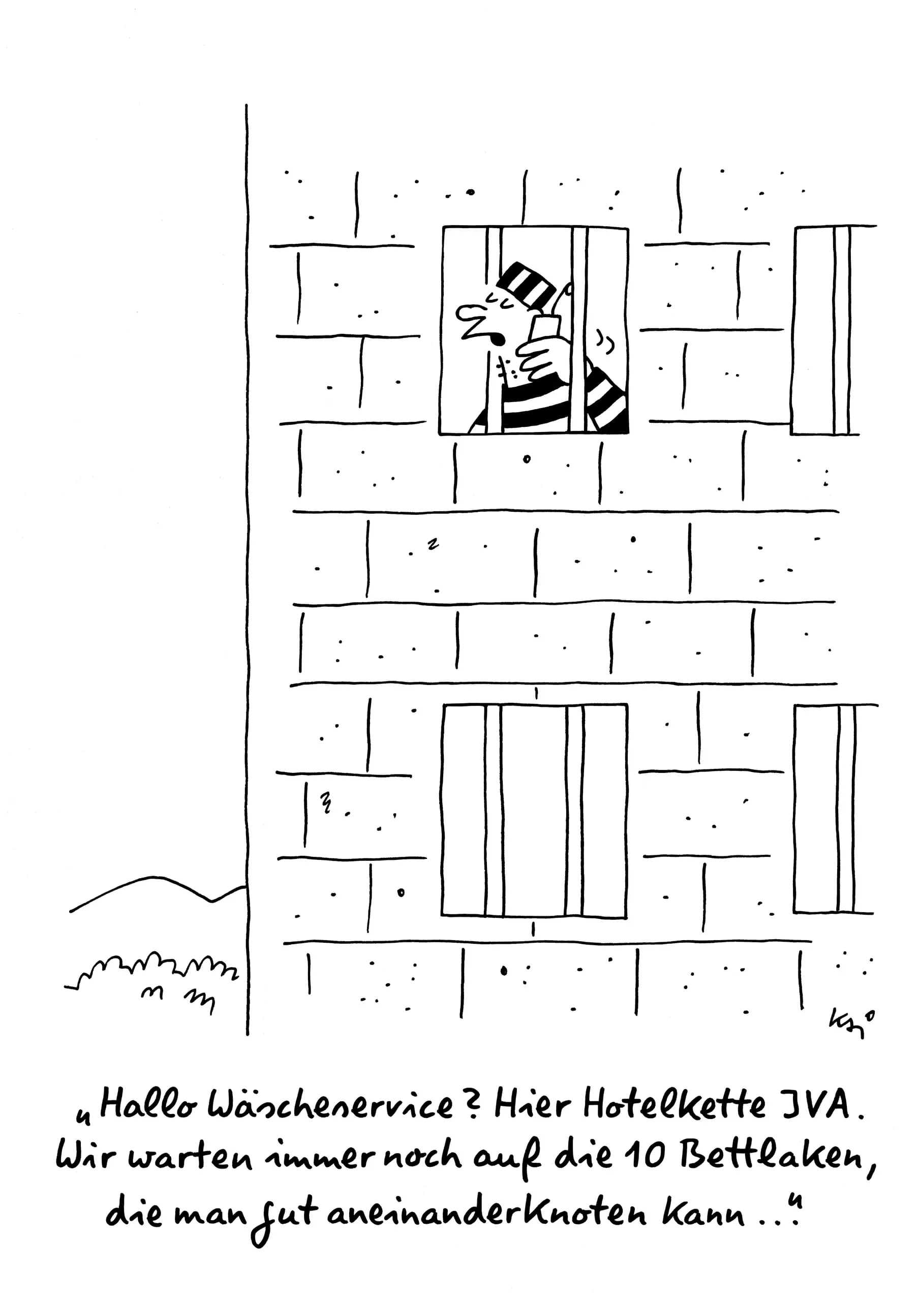 Hotelkette Bettlaken JVA Ausbruch Gefängnis aneinanderknoten