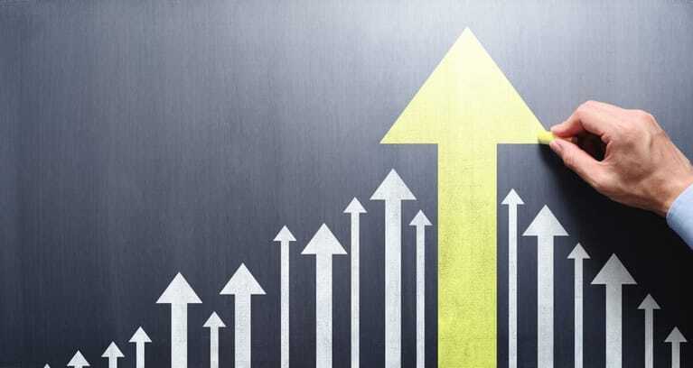 Wachstum Pfeil nach oben