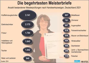 imu-Infografik: Die begehrtesten Meisterbriefe 2021