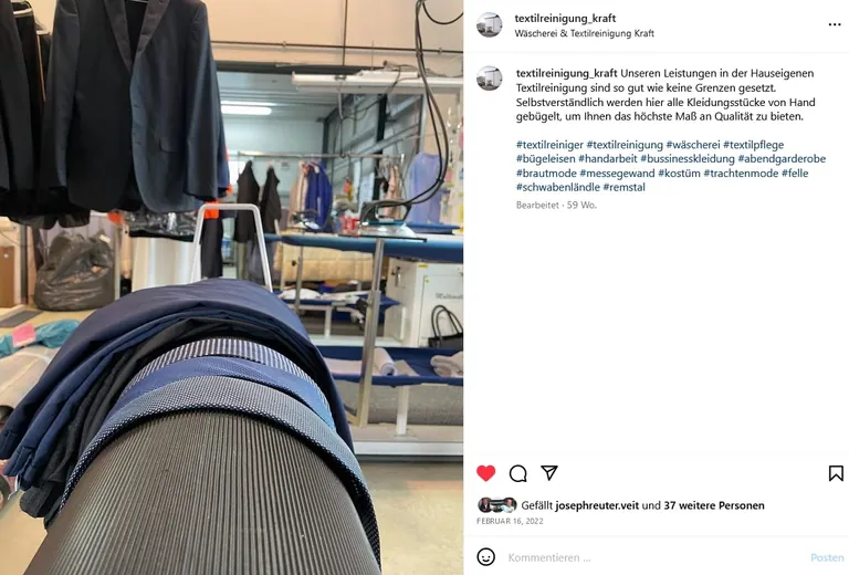 Textilreinigung Wäscherei Kraft.