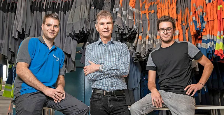 Zu sehen: Andreas (li.) und Daniel (re.) mit ihrem Vater Edgar Wyttenbach.