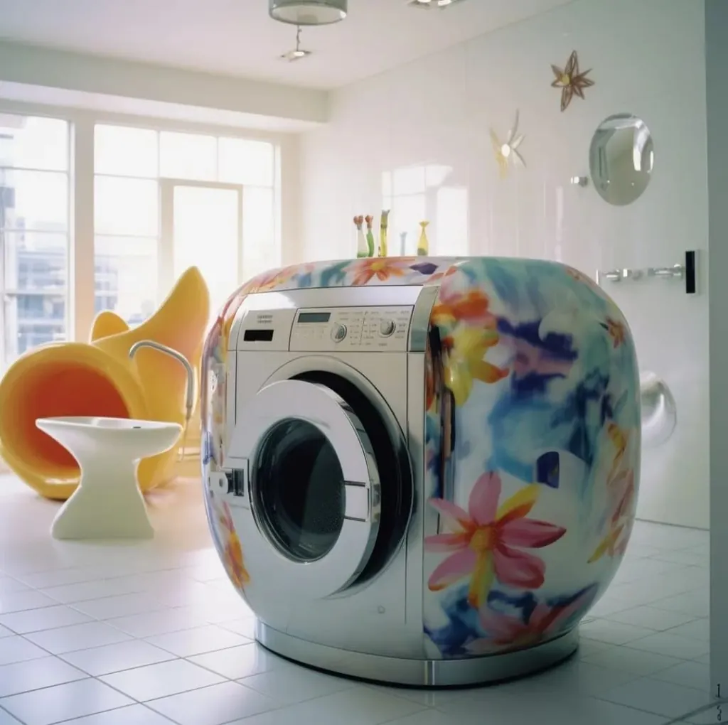 Blumen-Waschmaschine