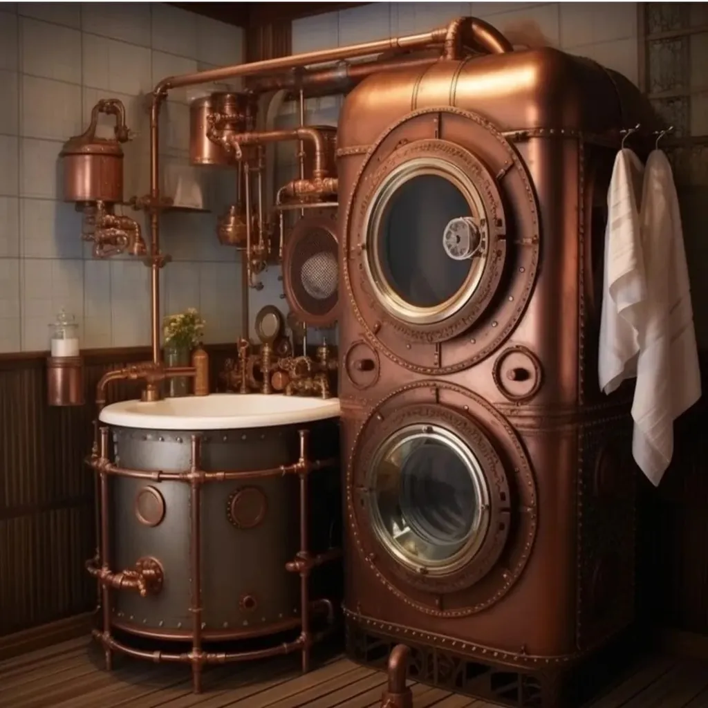 Steampunk-Waschmaschine