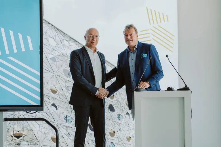 Der neue Präsident von Südwesttextil : Arved H. Westerkamp (links) rückt an die Spitze.