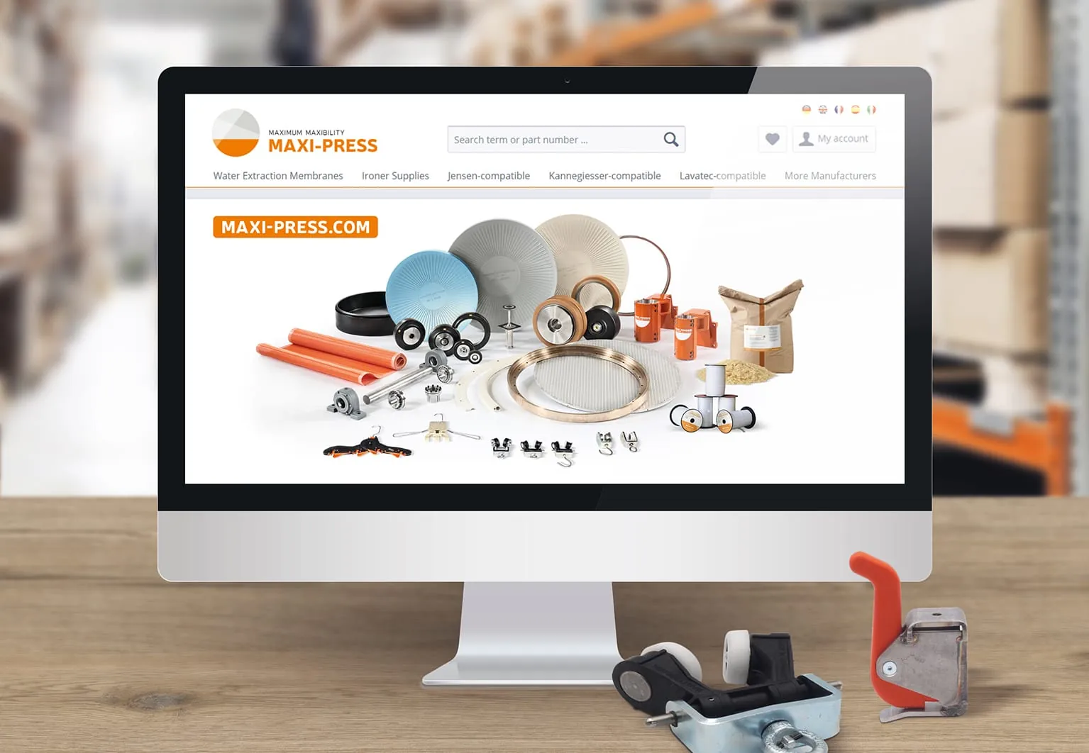 Ersatz- und Verschleißteile für Wäschereimaschinen