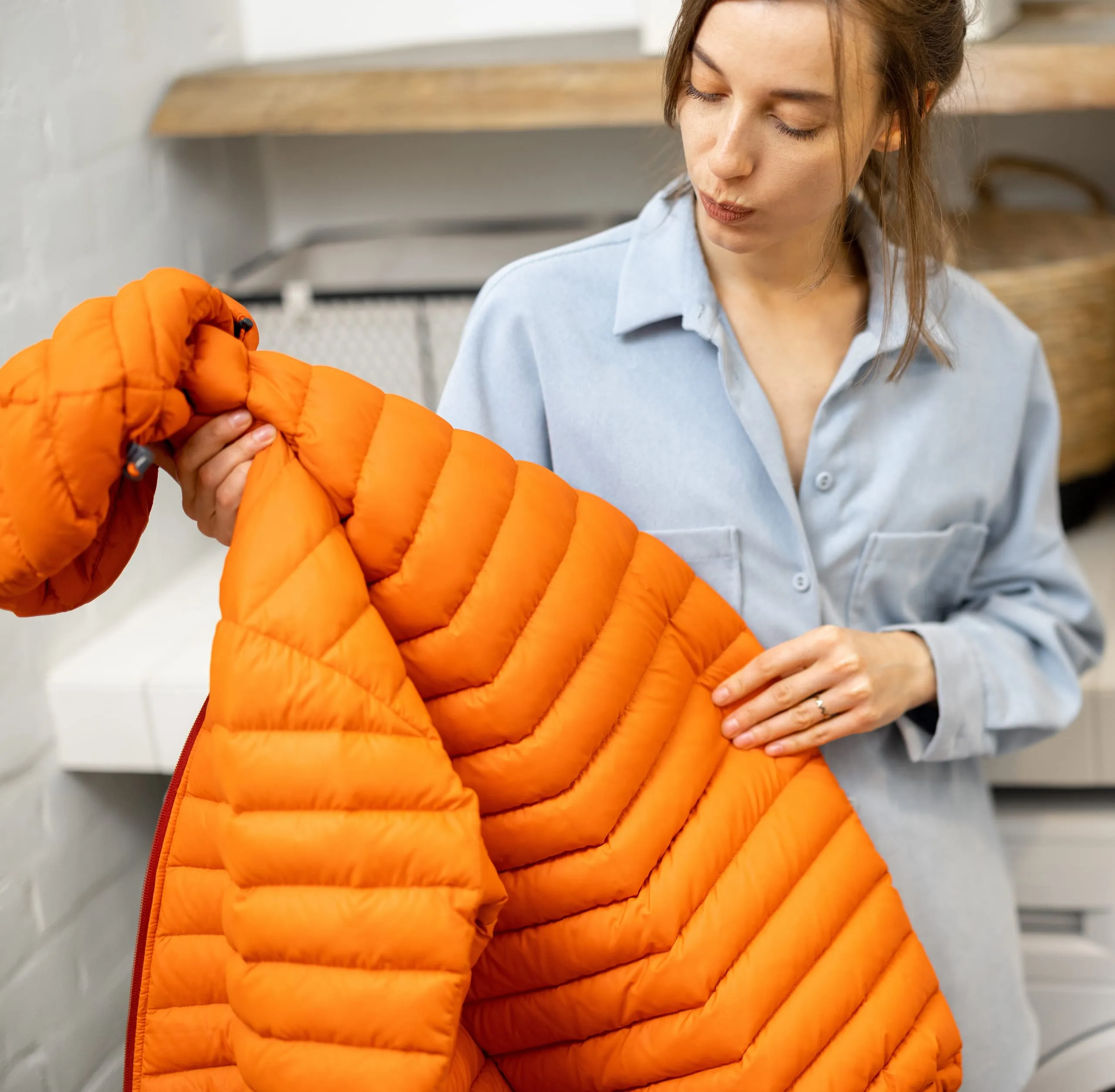 Pflege von wattierten Jacken