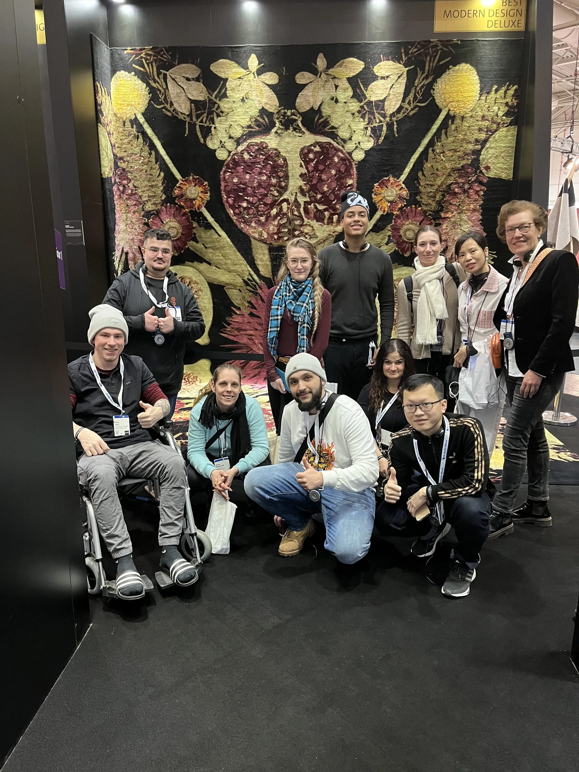 Die Auszubildenden auf der DOMOTEX in Hannover.