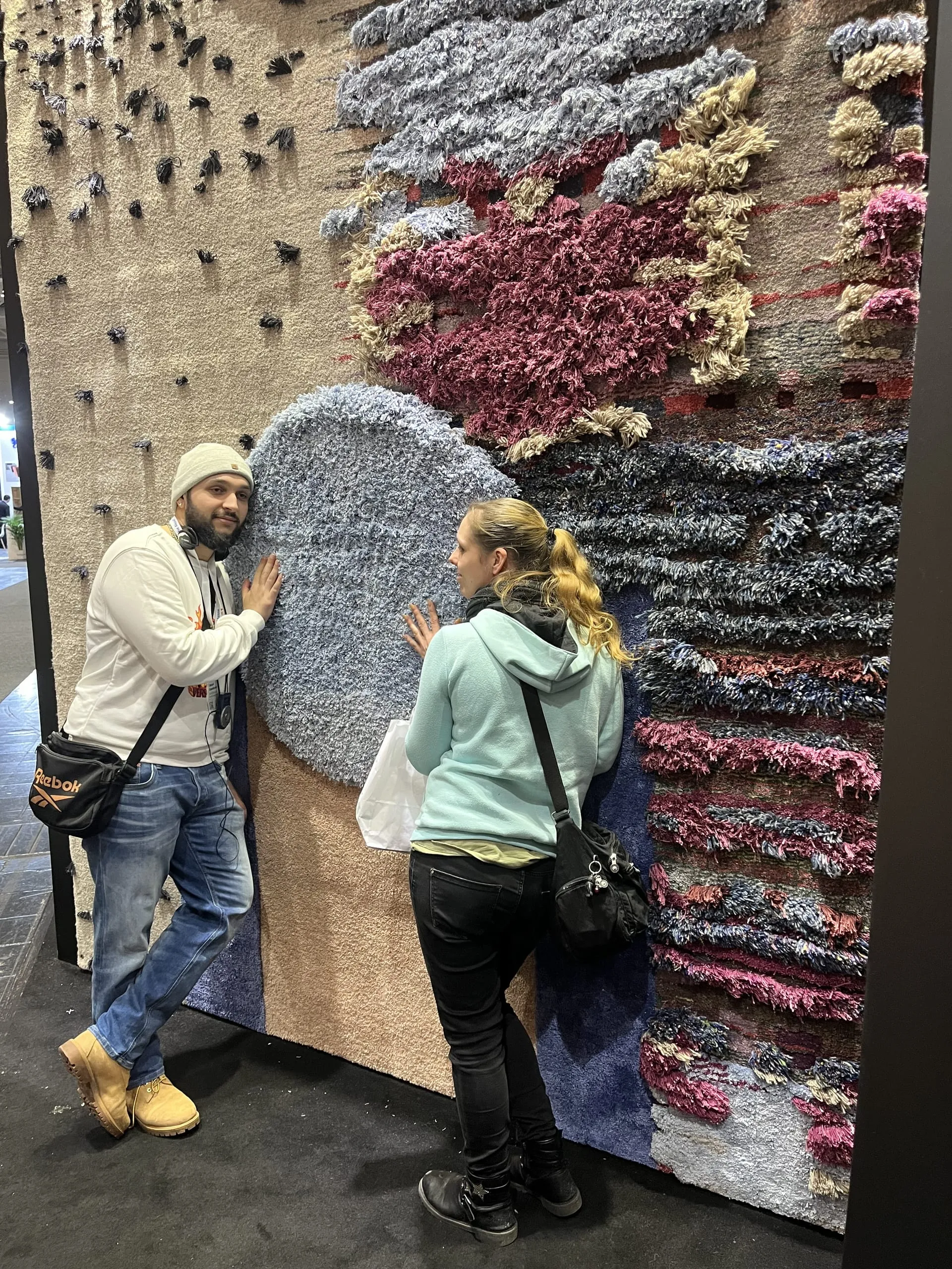 Die Auszubildenden auf der DOMOTEX in Hannover.