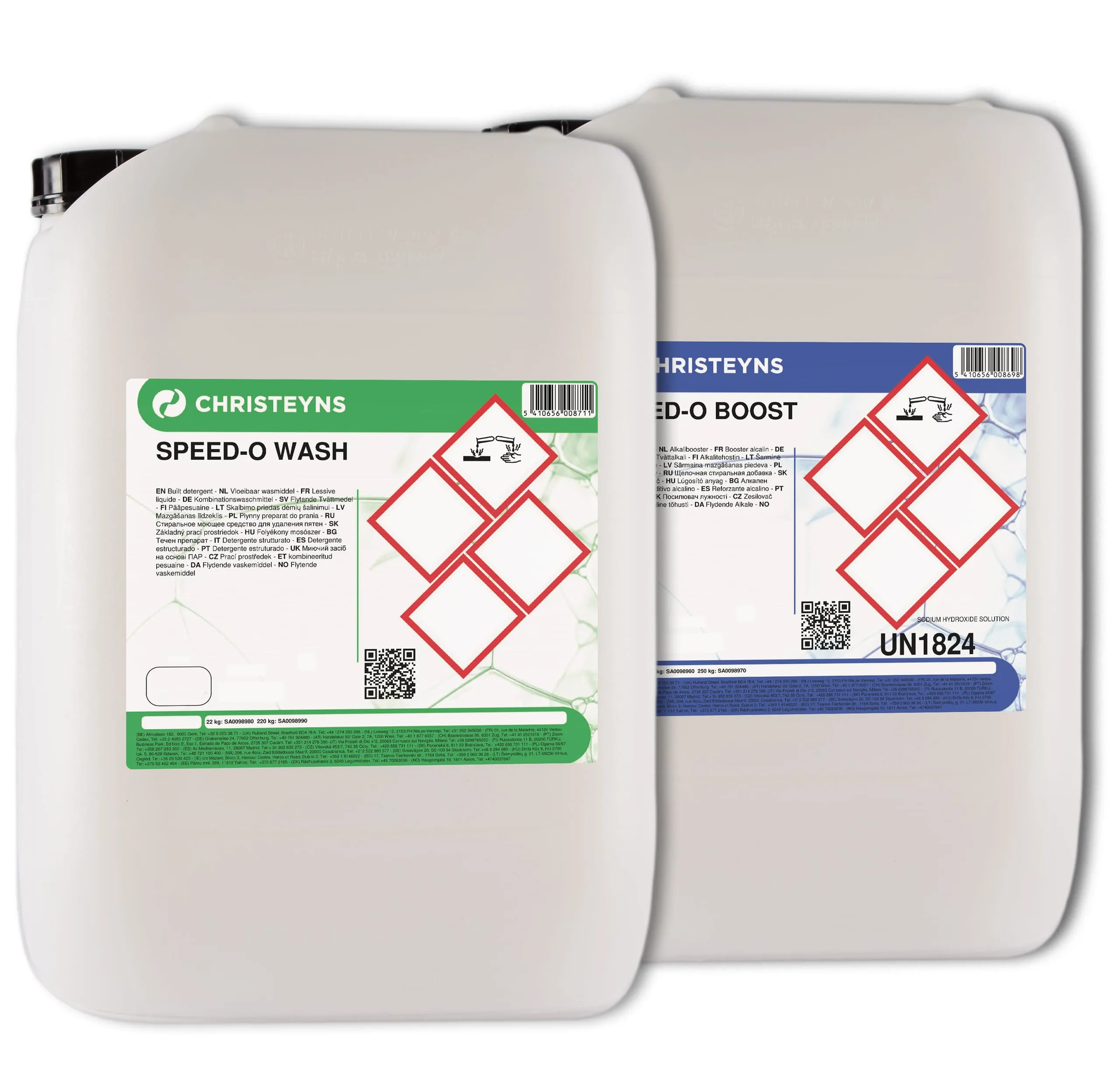 Die neue Waschmittelgeneration "Speed-O Wash" und "Speed-O Boost" ist kalt-aktiv und ozonstabil.