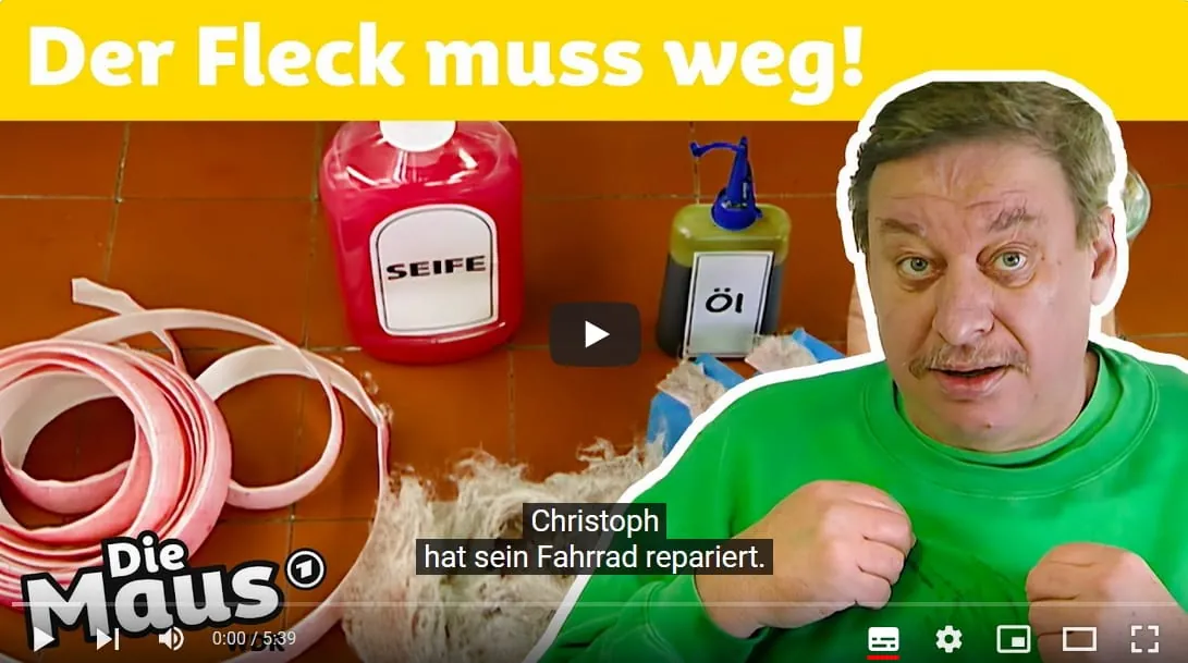 Die Maus: Wäschewaschen mit Seife