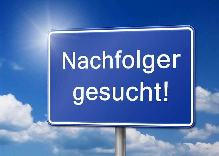 Schild "Nachfolger gesucht"