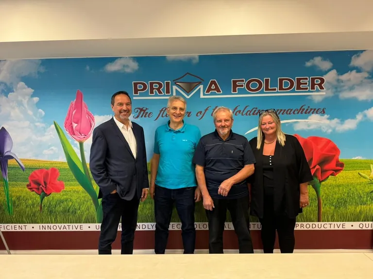 Der neue Verwaltungsrat. Von links nach rechts: Cl&eacute;ment Silvaggio, Maurizio Ancarani (Mitbegr&uuml;nder Prima Folder), Diego Arveda (Mitbegr&uuml;nder Prima Folder) und Roberta Cimnaghi&emsp;