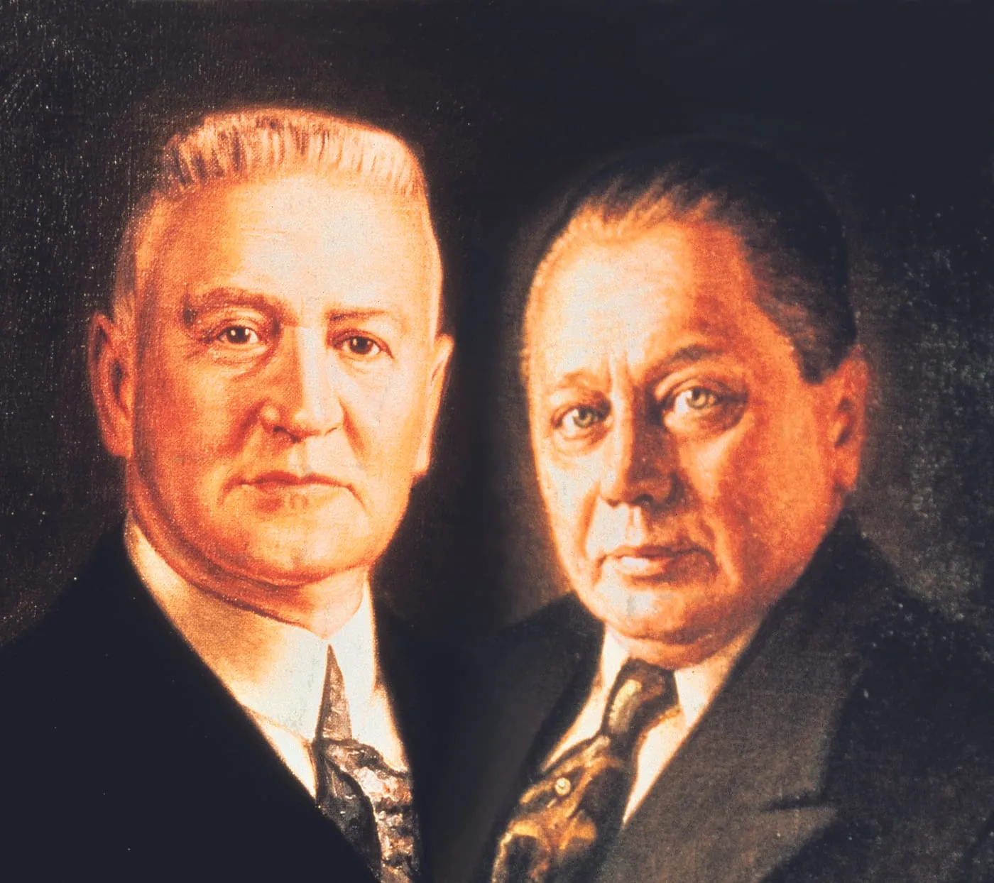 Das Bild zeigt die beiden Miele Gründer Carl Miele sen. (links) und Reinhard Zinkann.