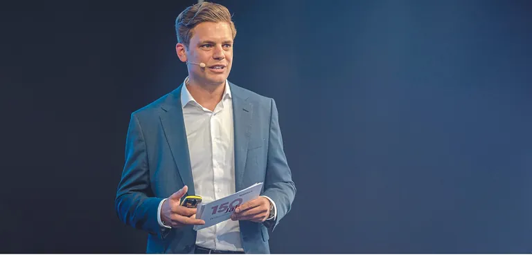 Joan Kettelhack beim Branchen-Jubil&auml;umstag in Rheine.