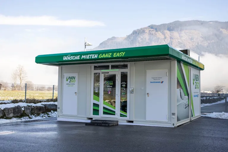 Die Servicebox von Linen2Go am Standort in Maishofen/Zell am See.
