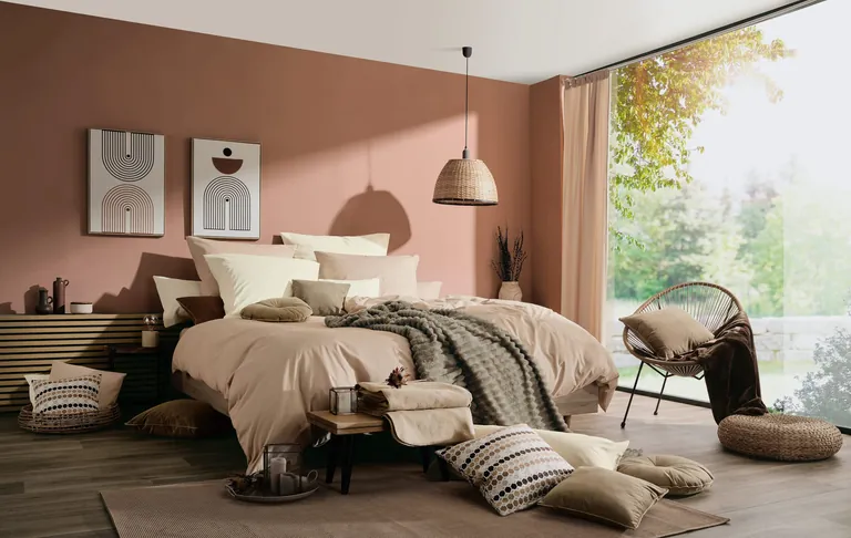 Trendfarbe Mocha Mousse braun Bettw&auml;sche