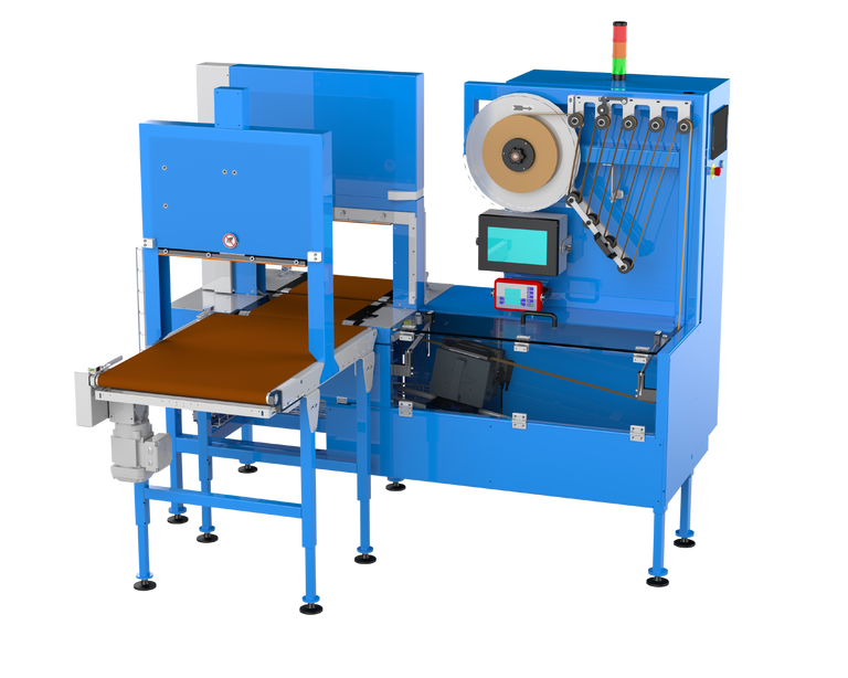 Die Banderoliermaschine "ATS US-2000TRW-FD-MP" banderoliert und kennzeichnetWäschestapel unterschiedlicher Größevollautomatisch.