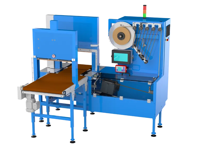 Die Banderoliermaschine "ATS US-2000TRW-FD-MP" banderoliert und kennzeichnetWäschestapel unterschiedlicher Größevollautomatisch.
