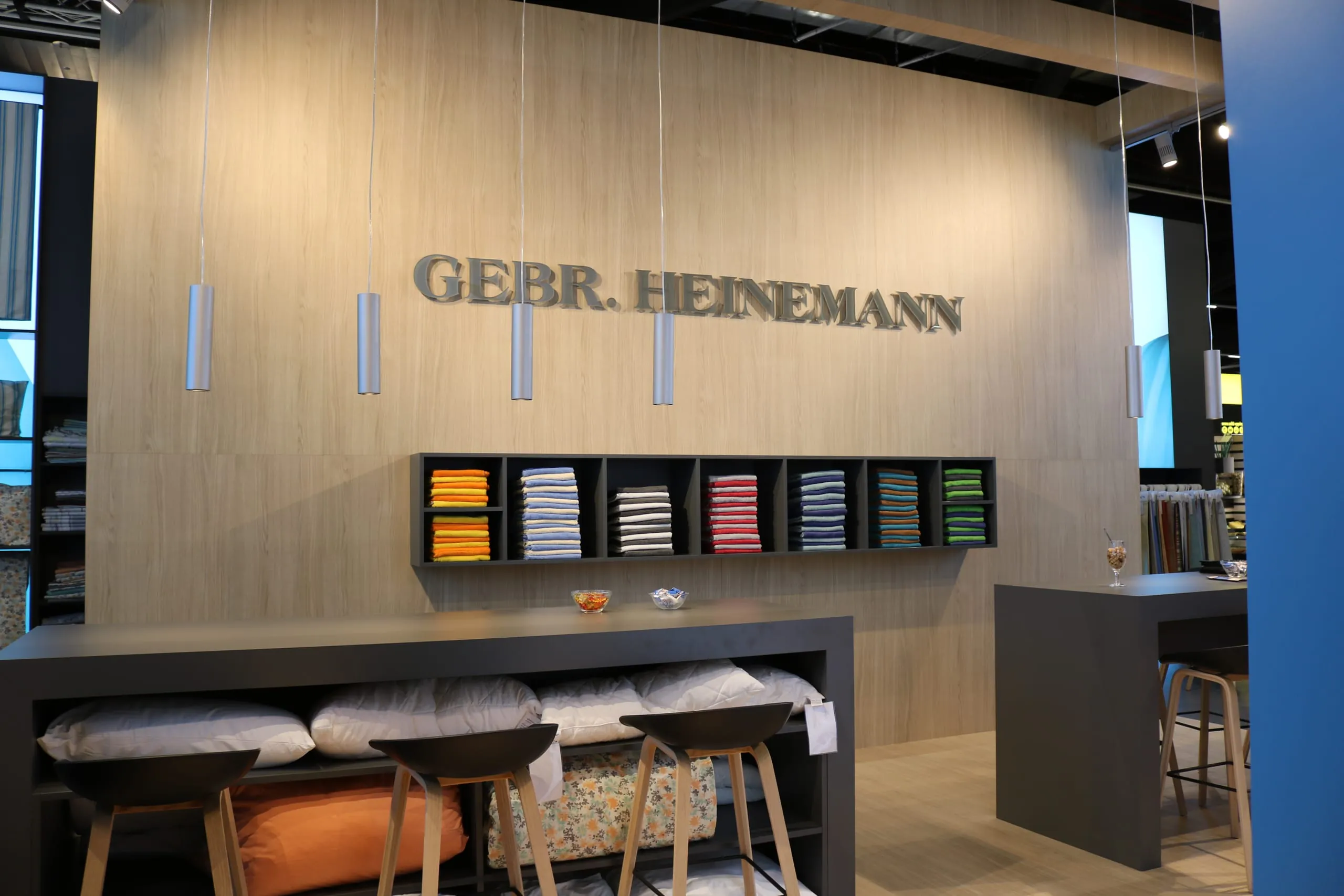 Der Messestand der Firma Gebrüder Heinemann