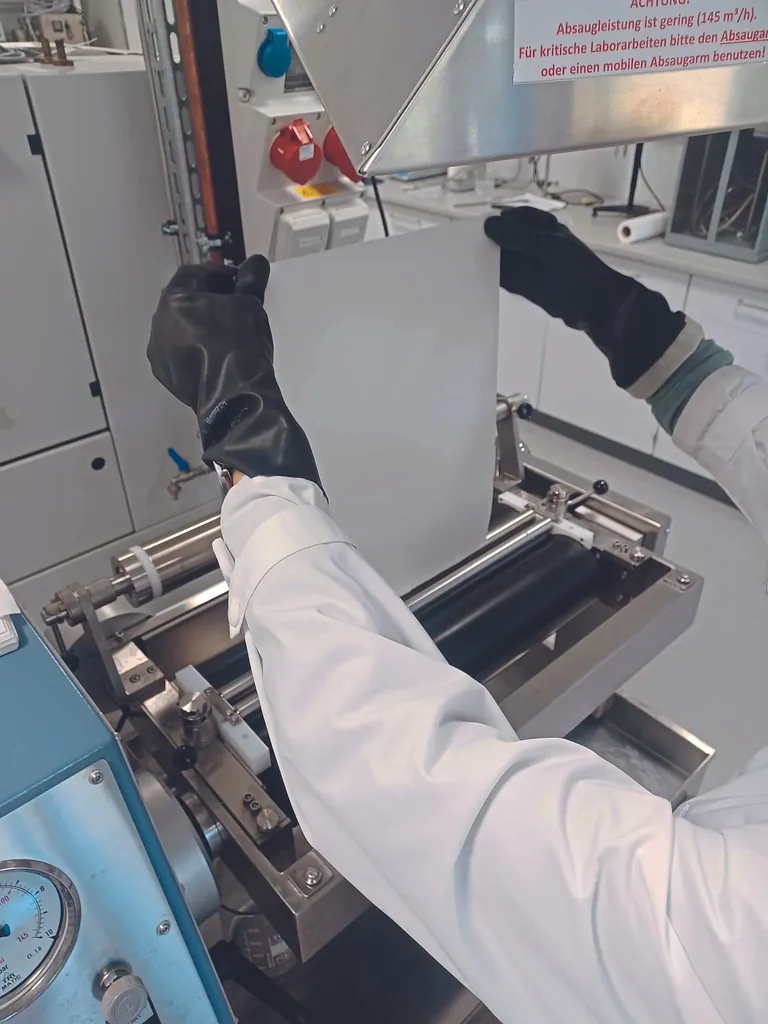 Auf einem 2-Walzen-Foulard wird das Polyester-/Lyocellgewebe mit der AGXX-haltigen Ausrüstungsflotte funktionalisiert.