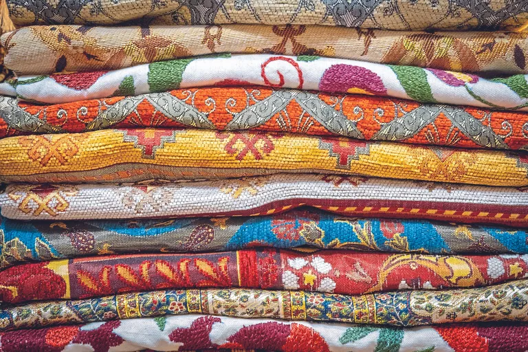 Bunte Teppiche Teppichfasern Carpet