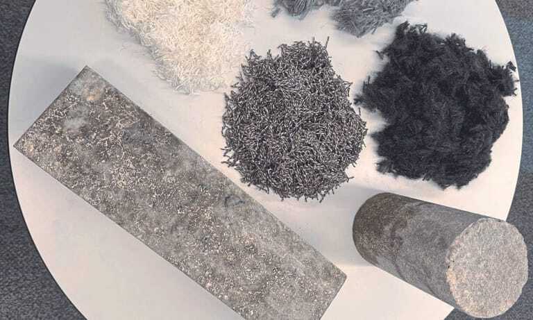In diesen Beton-Prototypen stecken Textilfasern.