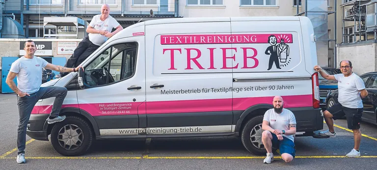 So bequem wie m&ouml;glich: das W&auml;sche-Taxi der Textilreinigung Trieb f&uuml;r den Lieferservice von Haus zu Haus.