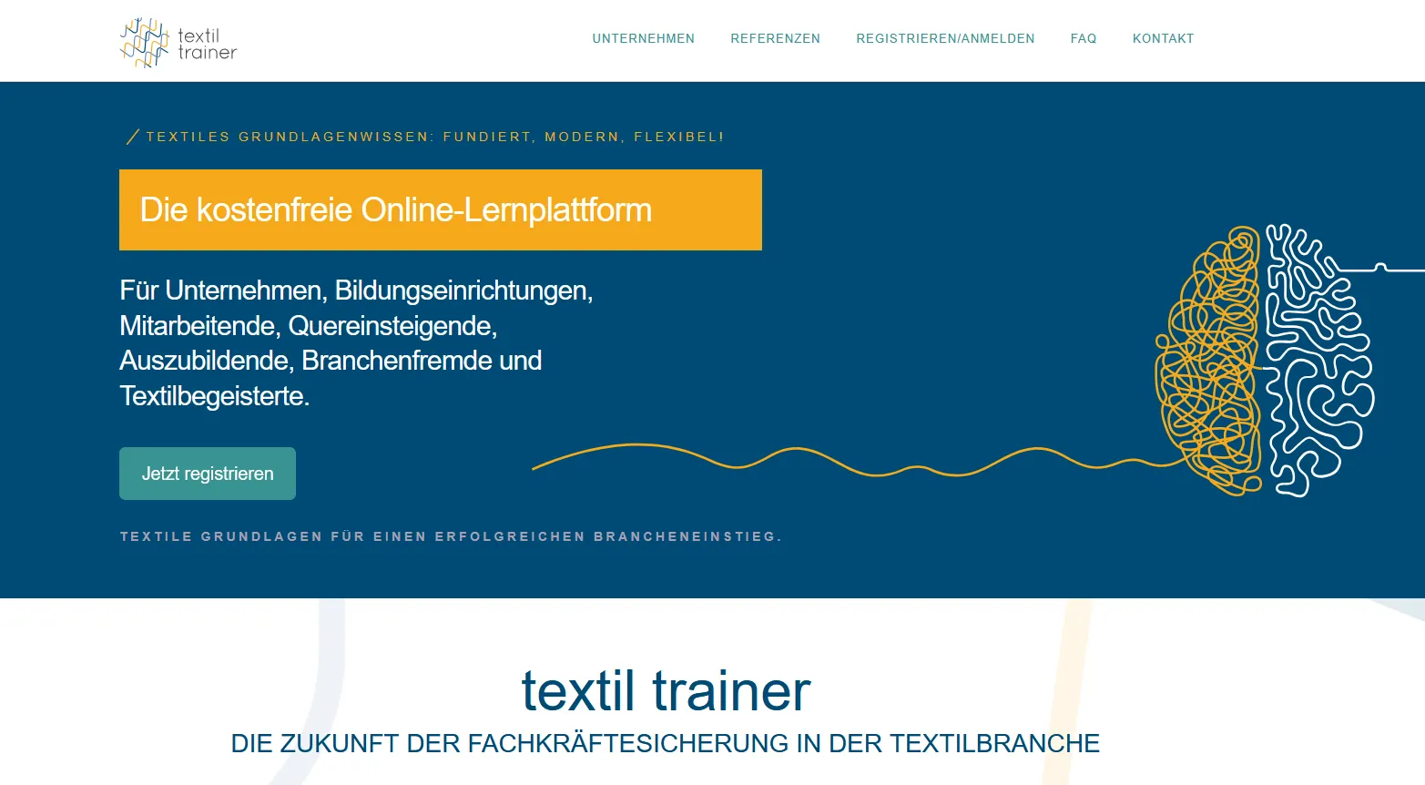 Foto der Onlineplattform