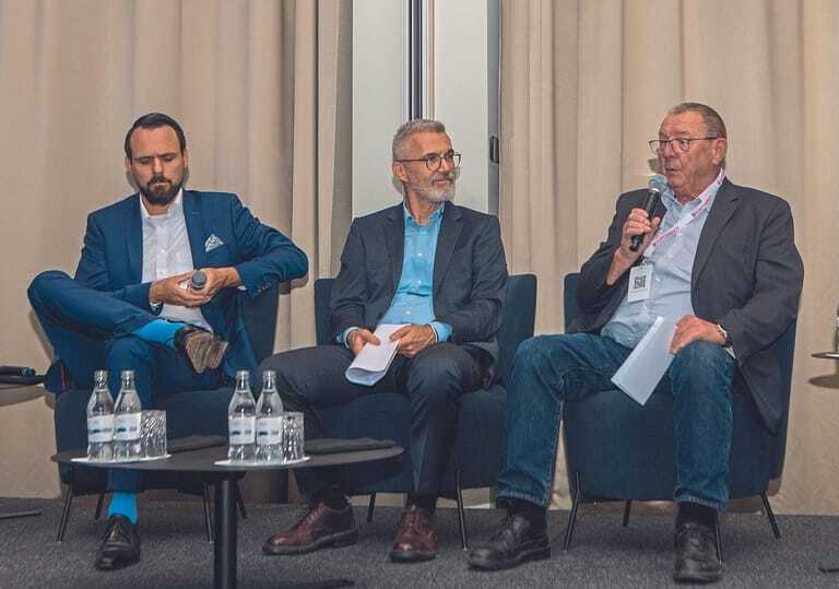 &Uuml;ber die Energiepolitk in Deutschland diskutierten (v.&thinsp;l.): Martin Greif, Andreas Schumacher und Joachim Krause.