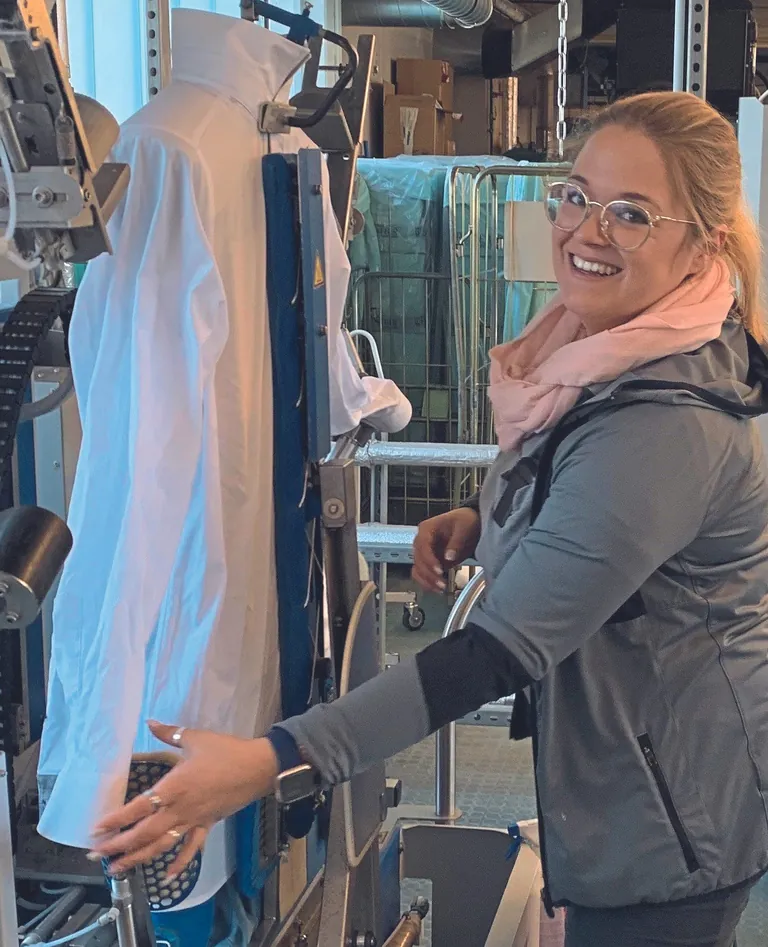 Nadine Schegel Textilreinigerin am Finisher