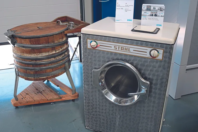 Ein weiteres Highlight der Ausstellung: Die Waschmaschine Baujahr 1960.