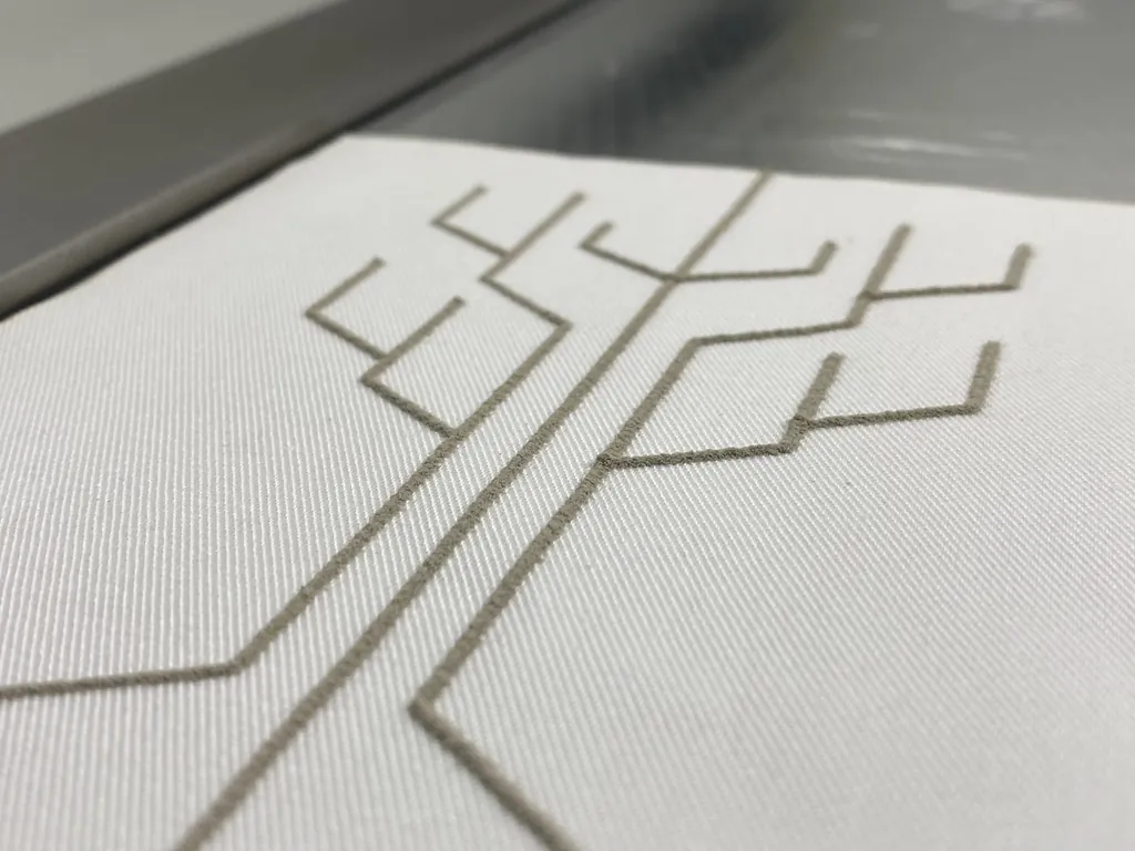 Leitfähige Textilbeschichtungen für Schaltungsdemonstratoren.