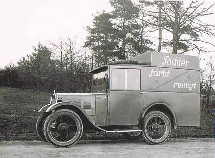 Der erste Lieferwagen von DBL Richter im Jahr 1931.