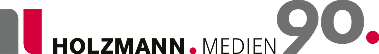 Logo 90 Jahre Holzmann Medien