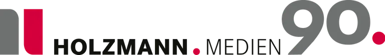 Logo 90 Jahre Holzmann Medien