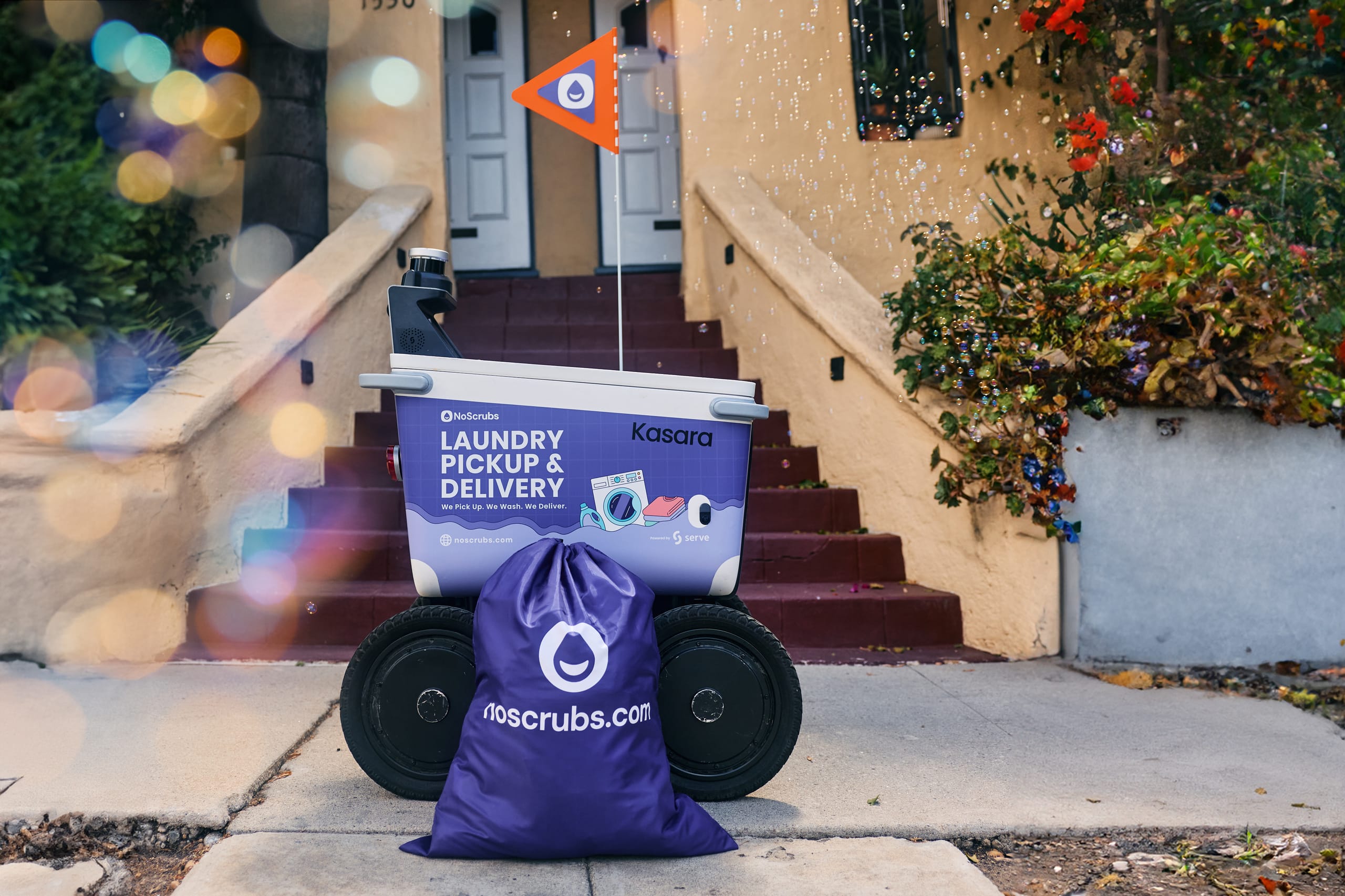 Autonomer Roboter liefert Wäsche in Los Angeles